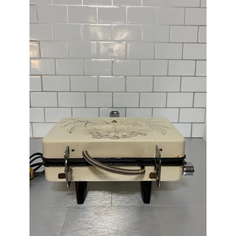 Vintage Sears Donut Hamburger Waffle Baker 632.6408 Harvest Herb Tested Works